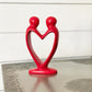 Handcrafted Soapstone Lover's Heart Sculpture in Red - Smolart