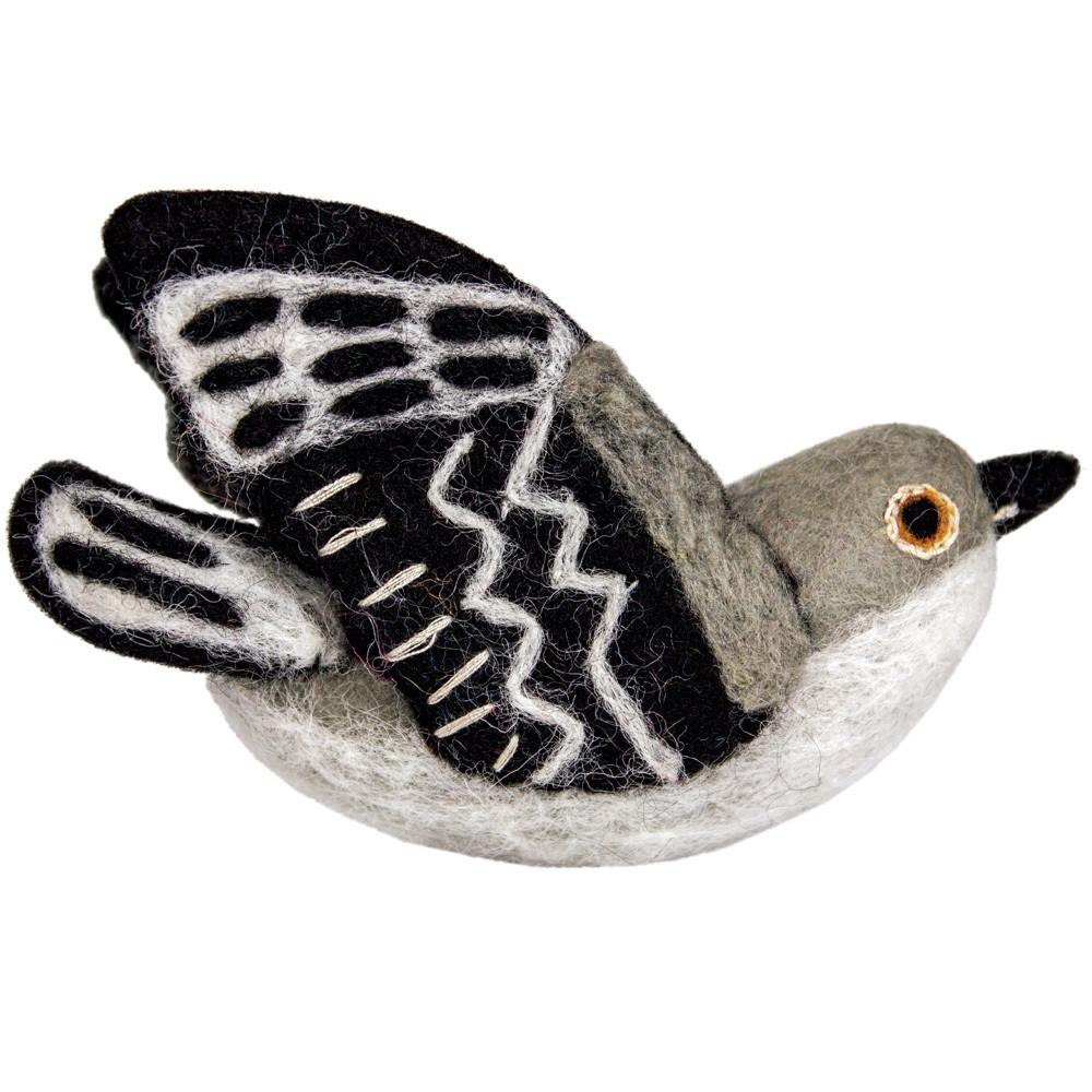 Wild Woolies Felt Bird Garden Ornament - Mockingbird - Wild Woolies (G)