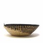 Woven Sisal Fruit Basket, Spiral Pattern in Natural/Black