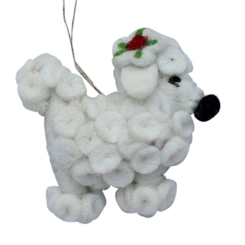 Poodle Felt Ornament - Global Groove (H)