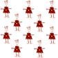 Set of 10 Dancing Girl Santa Pins - Creative Alternatives