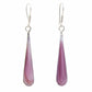 Pink Clam Shell Elongated Teardrop Earrings