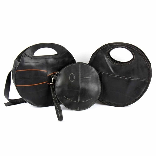 Recycled Rubber Round Shoulder Bag