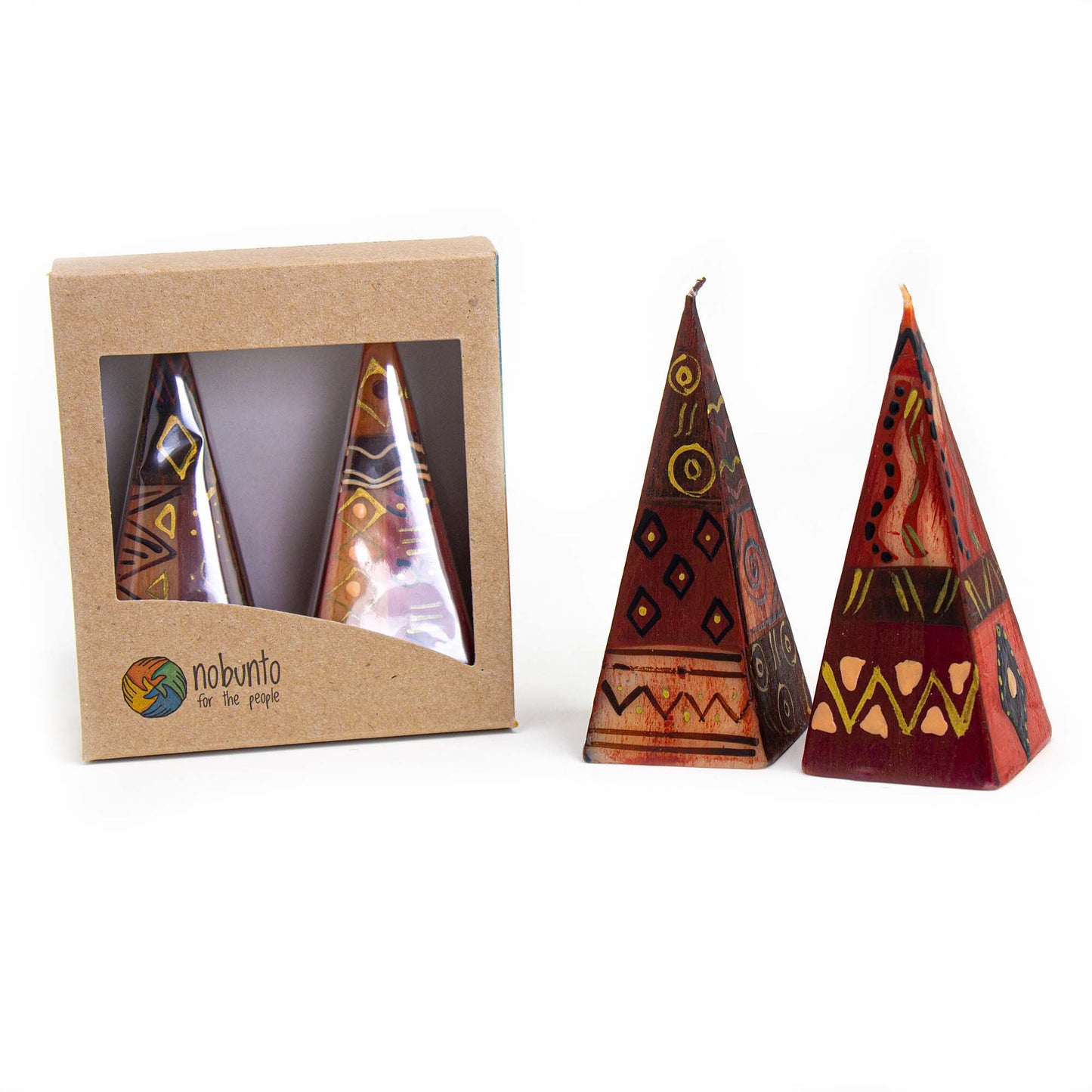 Pyramid Candles, Boxed Set of 2 (Bongazi Design)