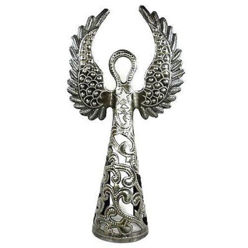 16-inch Metalwork Angel - Wings Up  - Croix des Bouquets (H)