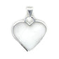 Corazon Blanco White Heart Pendant with Chain