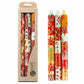 Hand Painted Candles in Owoduni Design (three tapers) - Nobunto