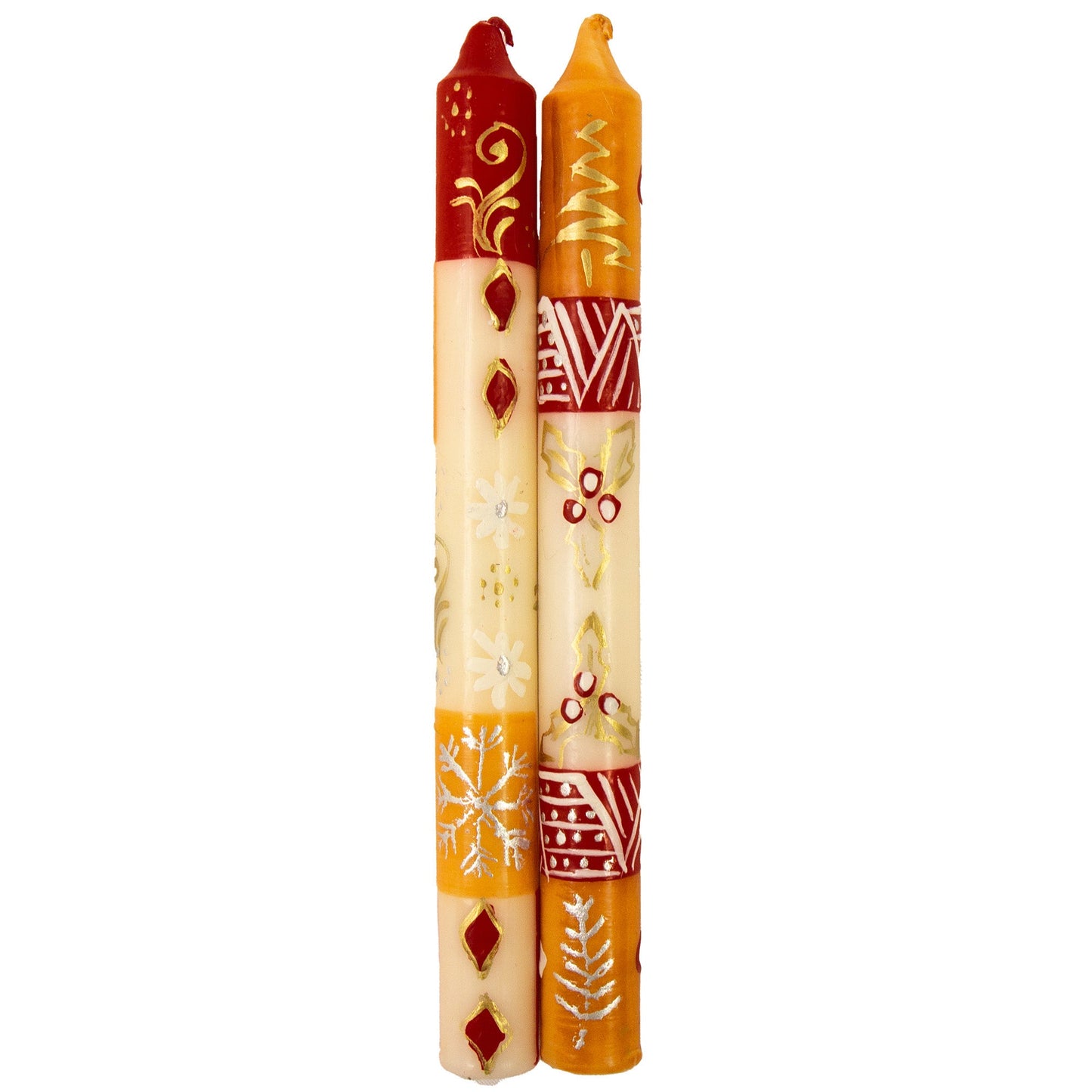 Tall Hand Painted Candles - Pair - Kimweta Design - Nobunto