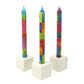 Tall Hand Painted Candles - Three in Box - Shahida Design