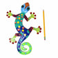 Colorful Gecko Haitian Steel Drum Wall Art, 13 inch Florida Design