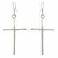 Sterling Silver Cross Drop Earrings