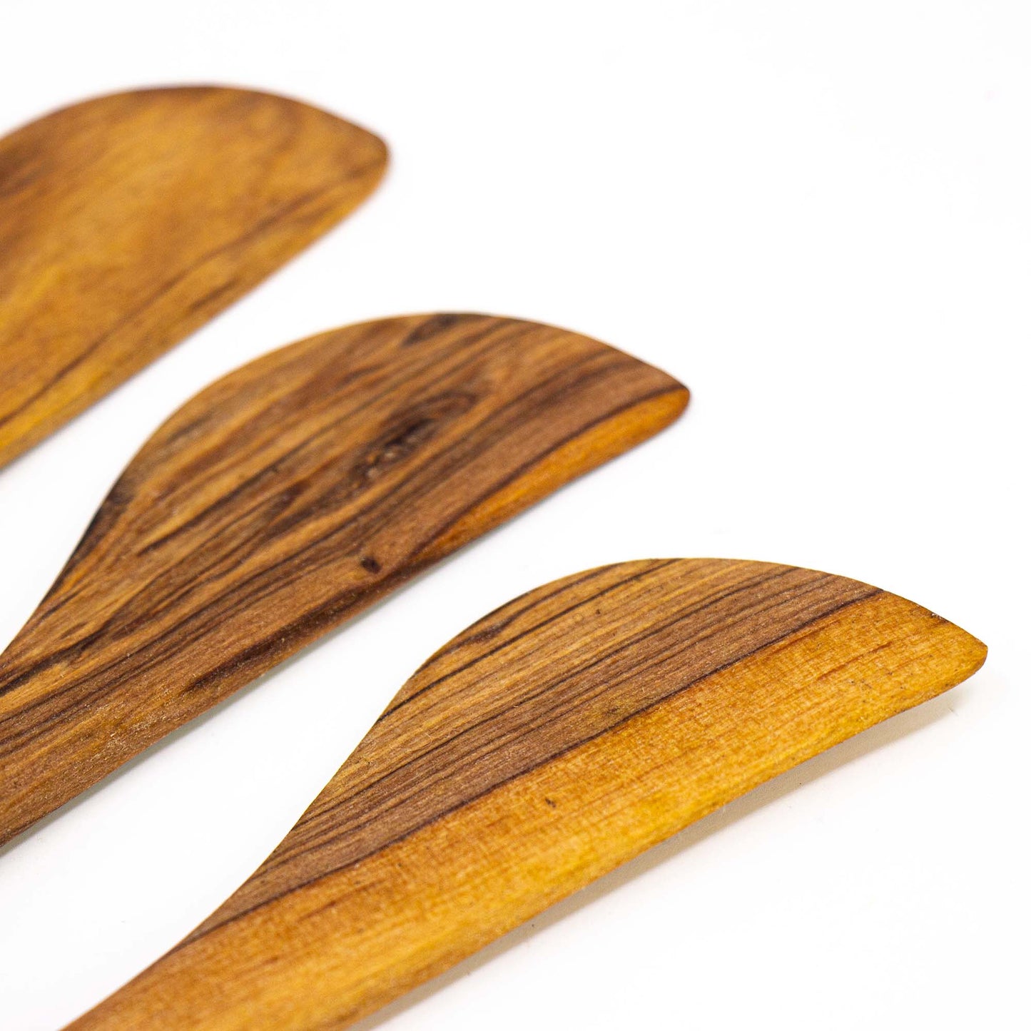 Simple Batik Olive Wood Appetizer Set of 3 (Fork, Spoon, Spreader)