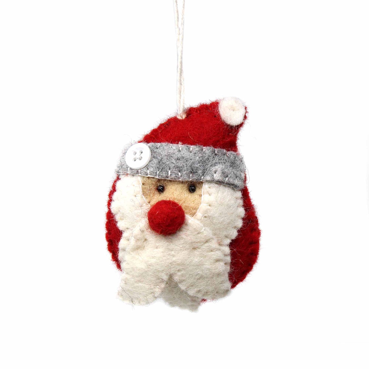 Hand Felted Christmas Ornament: Santa - Global Groove (H)