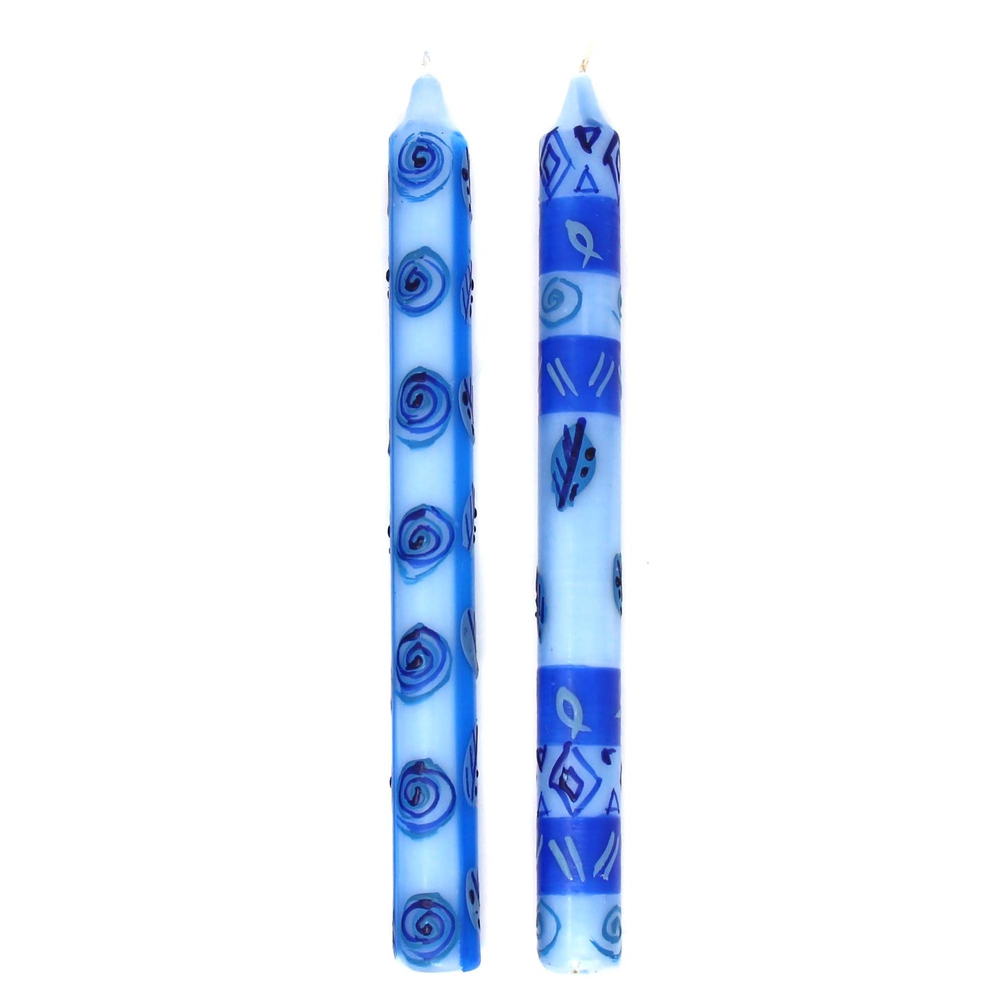 Tall Hand Painted Candles - Pair -Feruzi Design - Nobunto