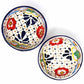 Half Moon Bowls - Dots and Flowers, Set of Two - Encantada