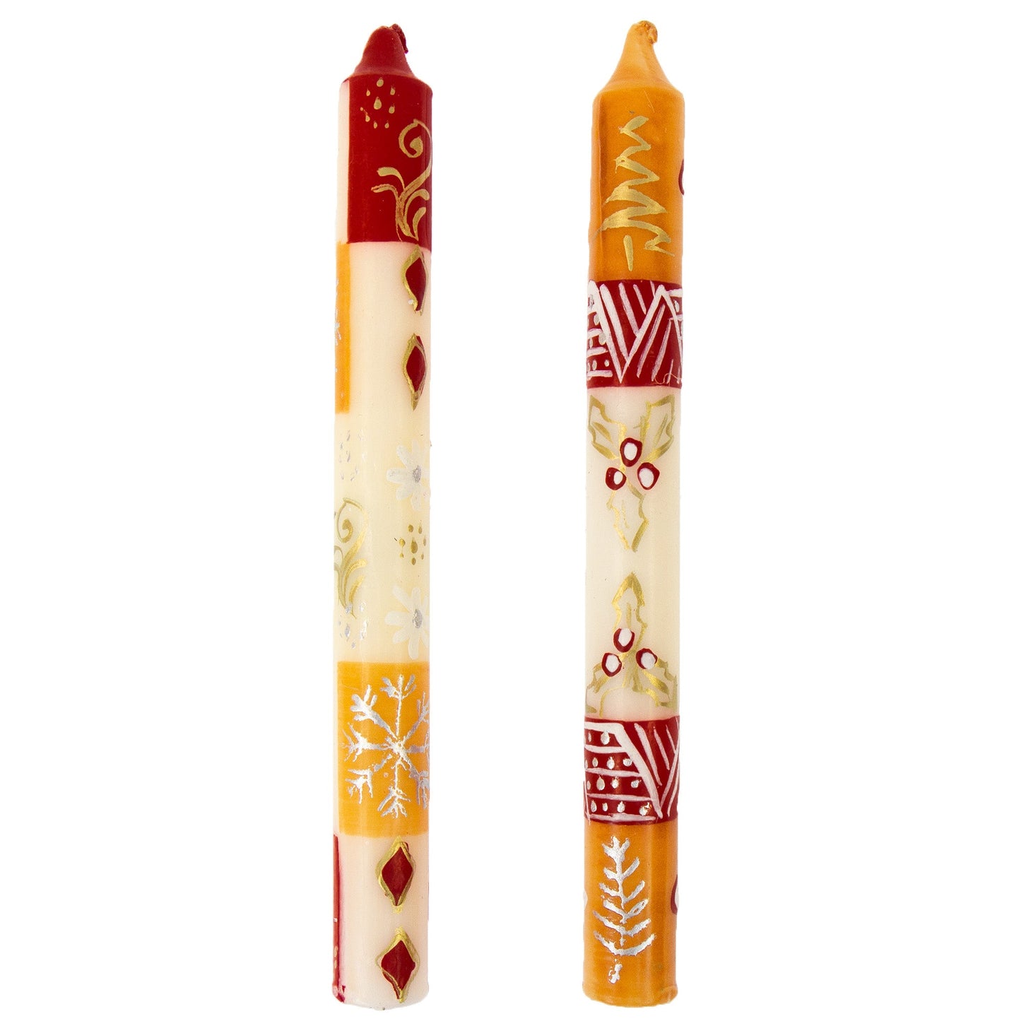 Tall Hand Painted Candles - Pair - Kimweta Design - Nobunto