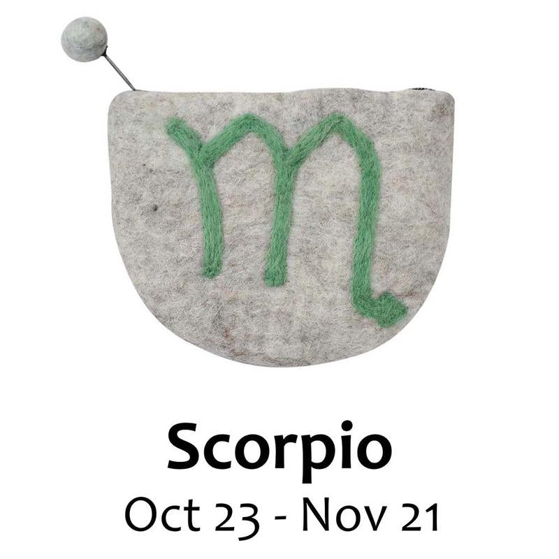 Felt Scorpio Zodiac Clutch