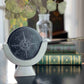 Compass Soapstone Sculpture, Dark Gray Stone