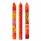 Set of Three Boxed Tall Hand-Painted Candles - Zahabu Design - Nobunto