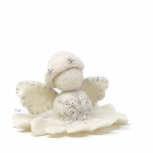 White Angel Felt Ornament - Global Groove (H)