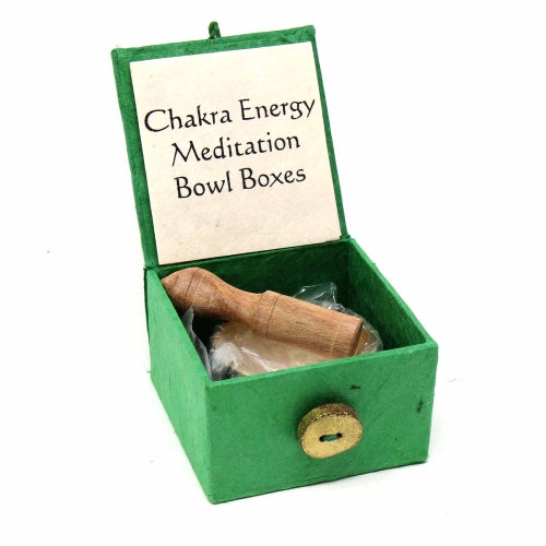 Mini Meditation Bowl Box: 2" Heart Chakra - DZI (Meditation)