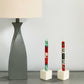 Set of Three Boxed Tall Hand-Painted Candles - Ukhisimui Design - Nobunto