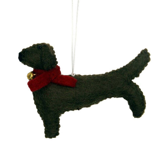 Dachshund Felt Ornament - Global Groove (H)