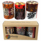 Set of Three Boxed Hand-Painted Candles - Uzima Design - Nobunto