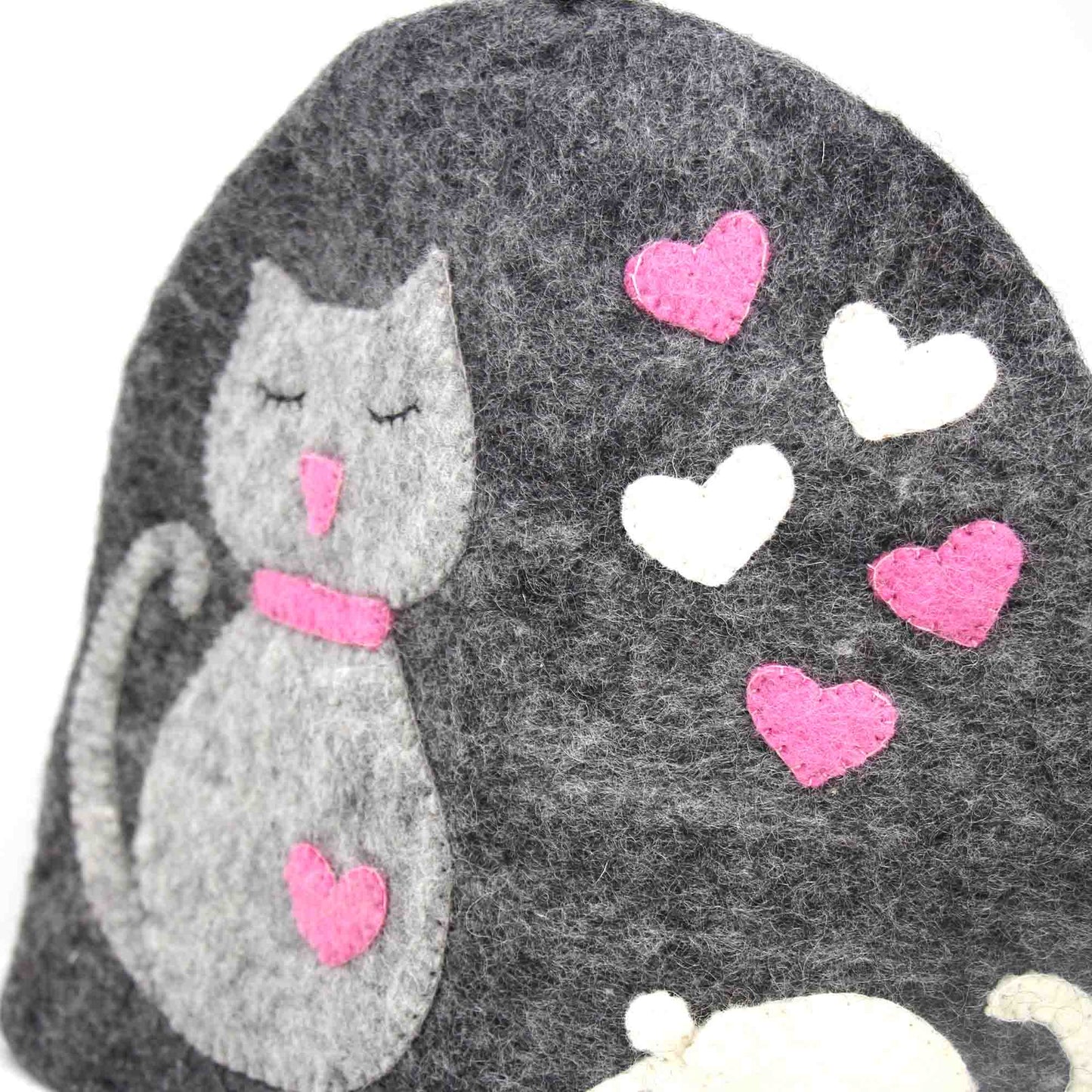 Hand Crafted Felt: Cat Tea Cozy