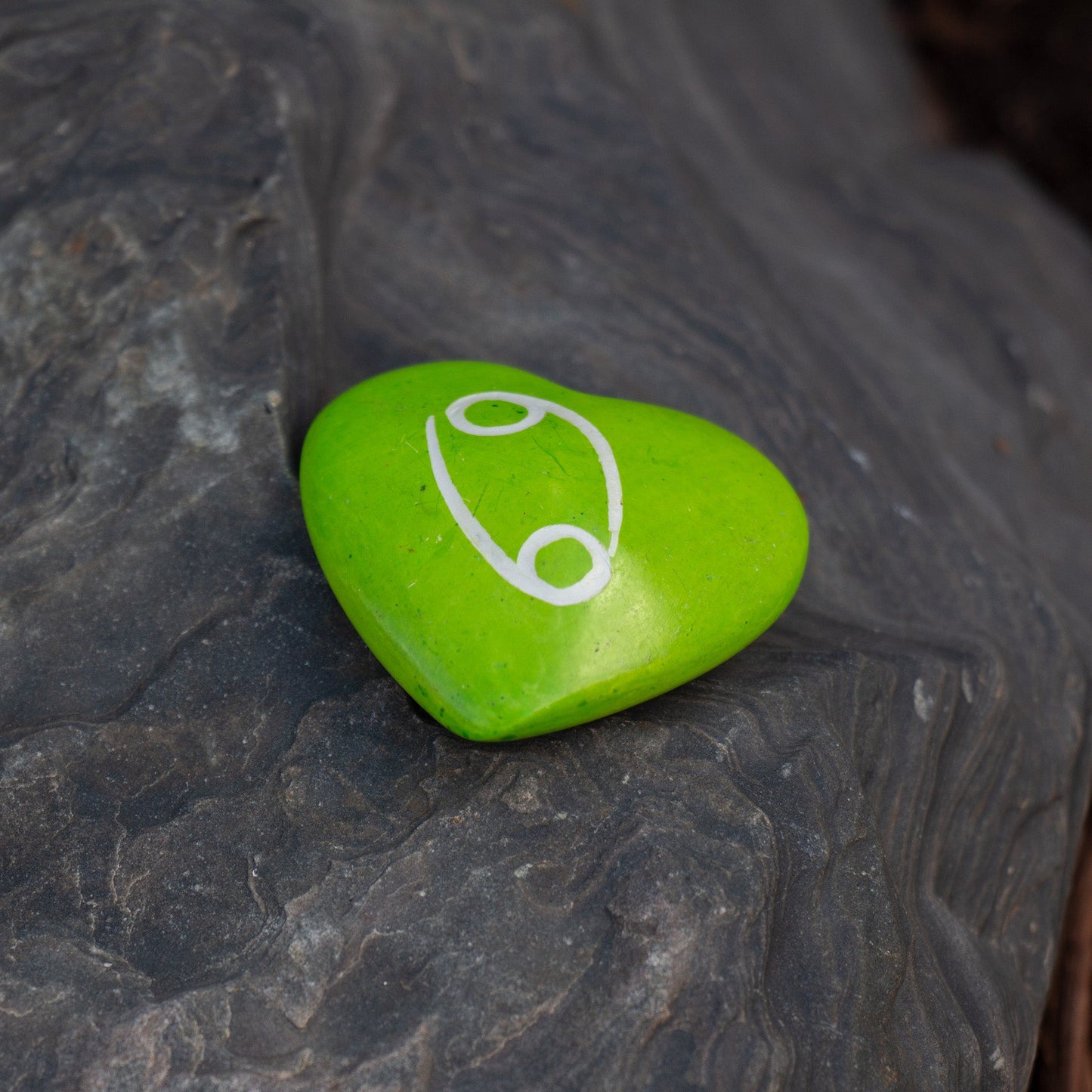 Zodiac Soapstone Hearts, Pack of 5: CANCER