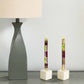 Hand Painted Candles in Kileo Design (three tapers) - Nobunto