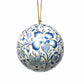 Handpainted Ornaments, Blue Floral - Pack of 3