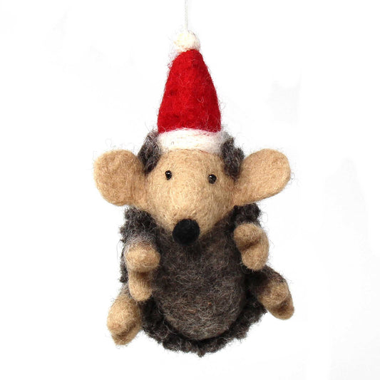 Hand Felted Christmas Ornament: Hedgehog - Global Groove (H)