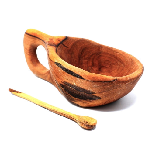 Reclaimed Olive Wood Salt Pot - Kahero Farm - Kenya