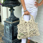 Macrame Bag with Wooden Handle