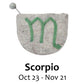 Felt Scorpio Zodiac Clutch