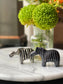 Zebra Soapstone Sculptures, Set of 2