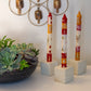 Tall Hand Painted Candles - Three in Box - Kimeta Design - Nobunto