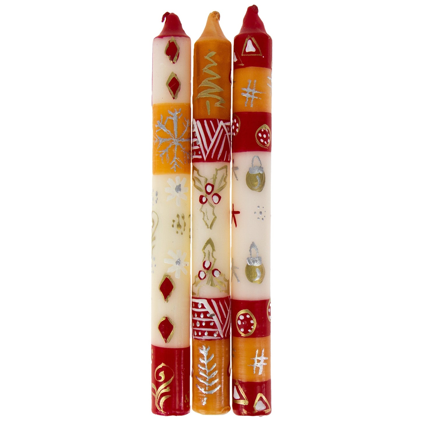 Tall Hand Painted Candles - Three in Box - Kimeta Design - Nobunto